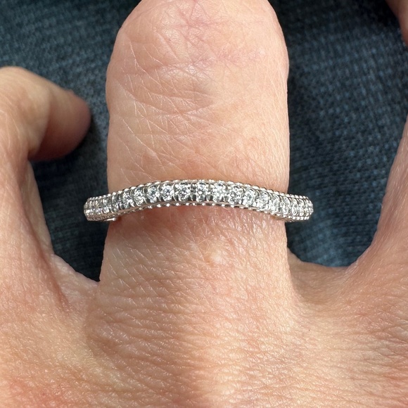 Designer VERRAGIO Diamond 18K Gold WG Wedding Ring Band #2 Size 5 INSIGNIA $4K - Picture 10 of 16